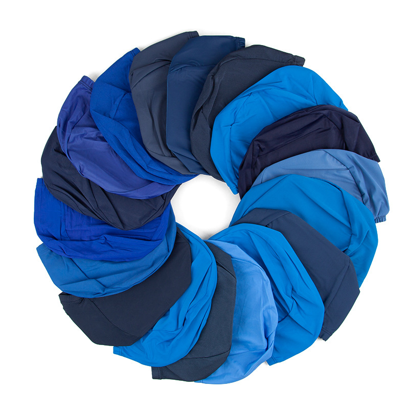 Picture of Swimming cap adult cloth cap swimming cap polyester nylon four needle six thread unisex large swimming belt paper card wholesale