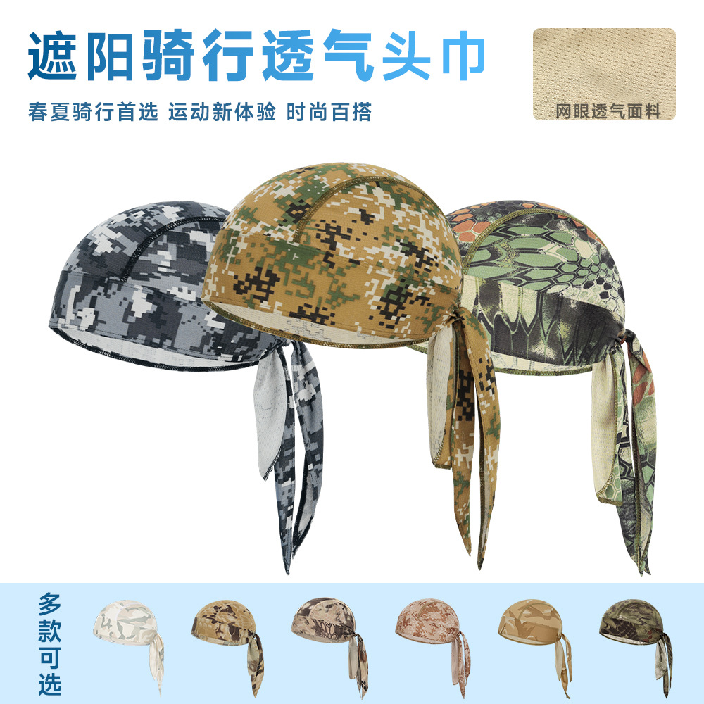 Cross-border Outdoor Riding Sunscreen Pirate Hat Sweat-wicking Moisture-wicking Breathable Sports Headscarf Quick-drying Motorcycle Lining Hat