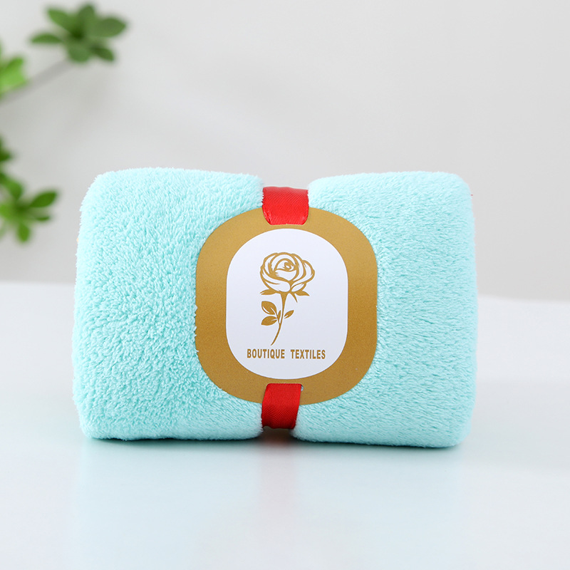 Picture of Hand gift towel wholesale coral velvet square wedding gift box towel wedding candy box towel Xi word New