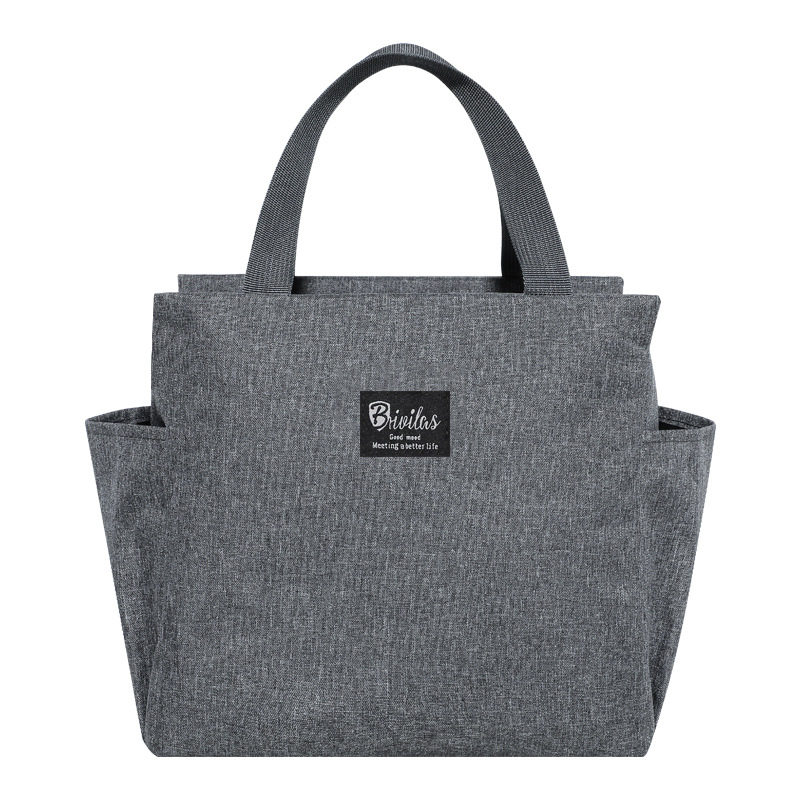 Picture of Double-Mouth Insulated Lunch Box Bag Portable Office Handheld Lunch Bag Double-Side Lunch Bag with Meal Bag Insulation Bag