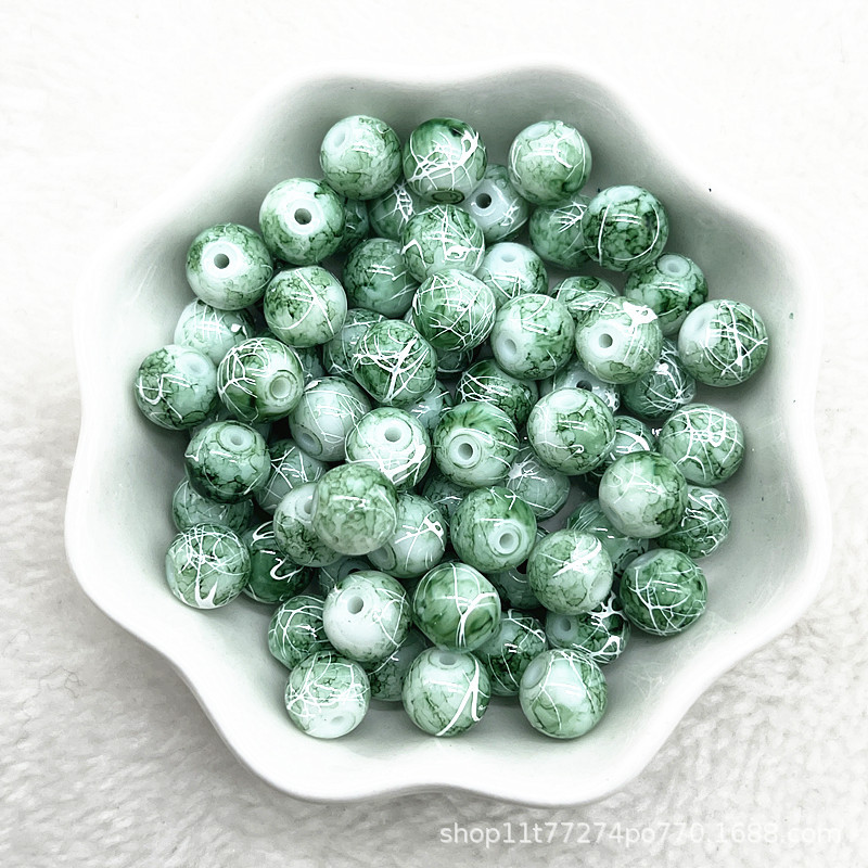 Picture of In stock two-color round beads glass beads loose beads handmade diy bracelet accessories wholesale necklace jewelry beaded material