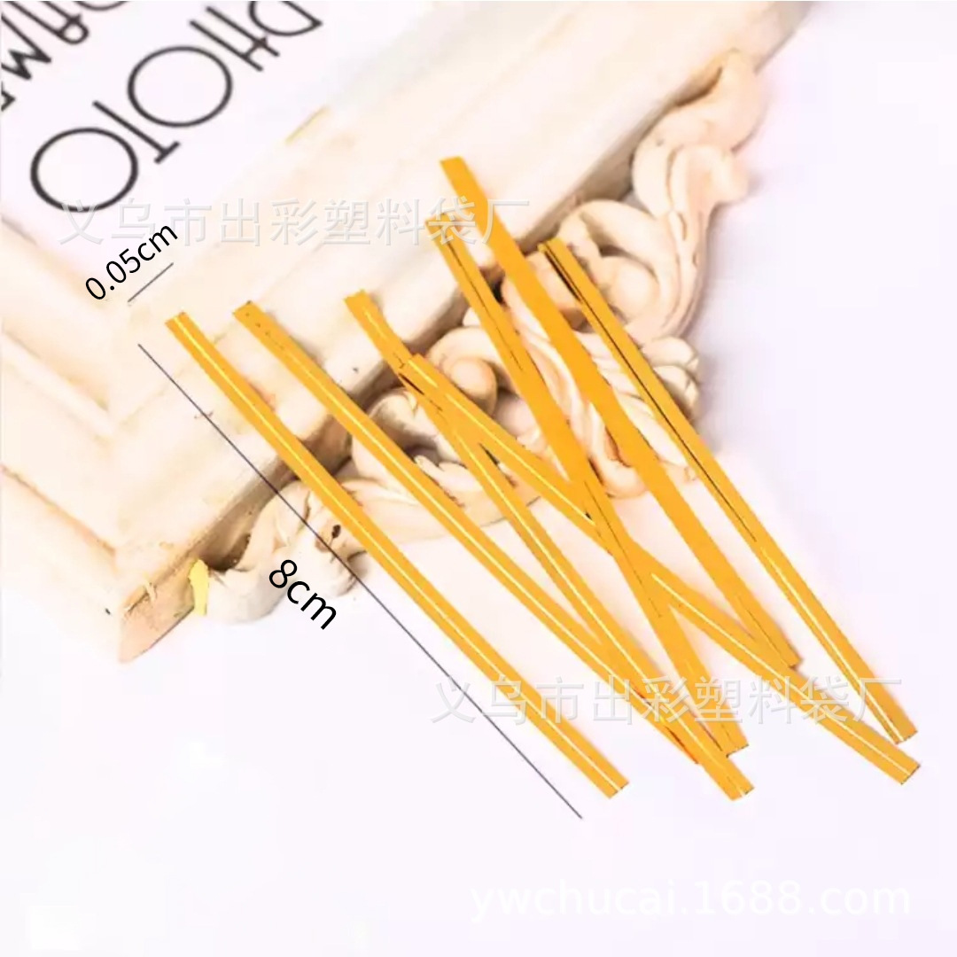 Picture of Manufacturer Wholesale Pet Twist Ties, Metal Twist Ties, Decorative Gift Ties, Stationery Products, 8cm in Stock