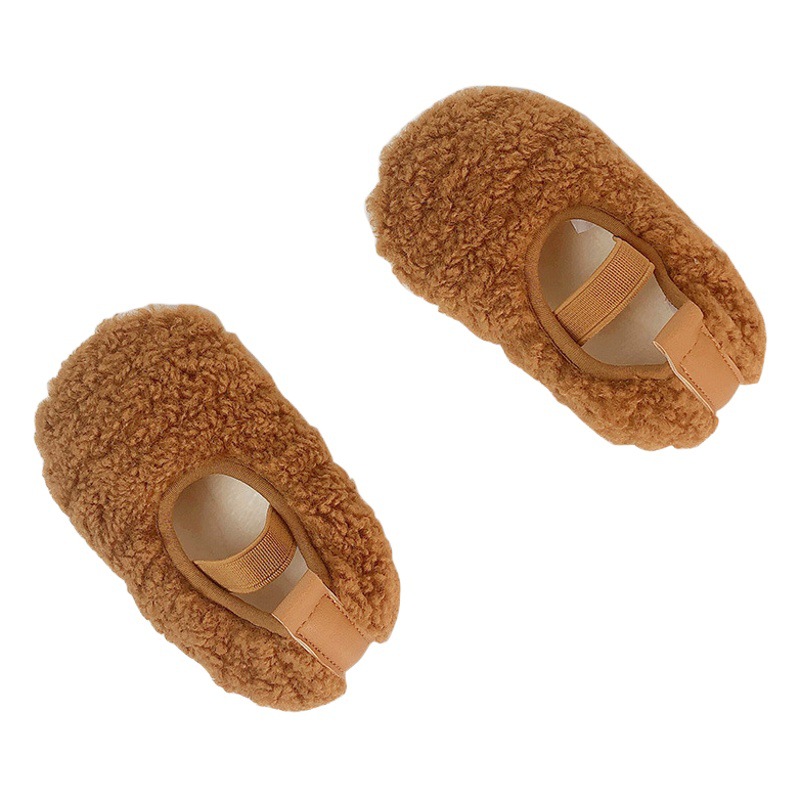 Wholesale Winter Children's Fur Shoes, Korean Style Boys' and Girls' Cotton Shoes, Baby Toddler Shoes, Soft-Soled Princess Shoes, Warm Shoes