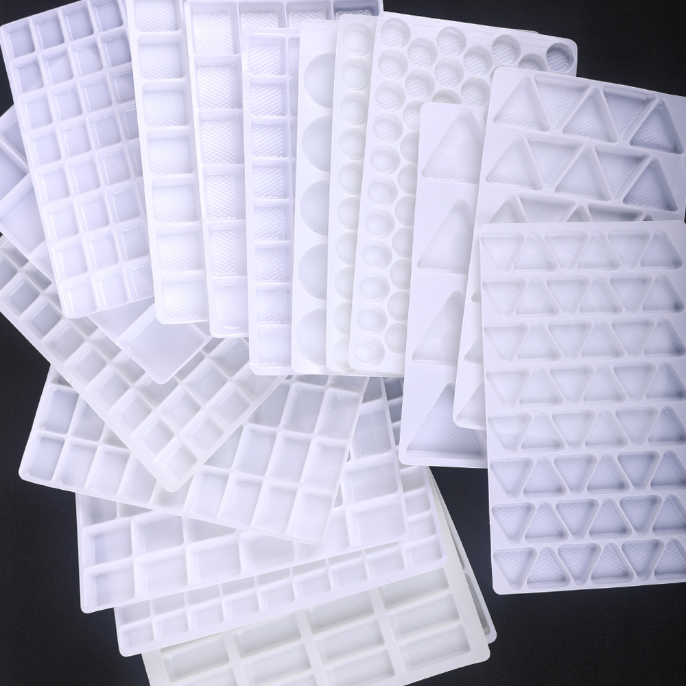 Wholesale DIY rhinestone nail jewelry tray, multi-size special-shaped diamond packaging blister sheet plastic box