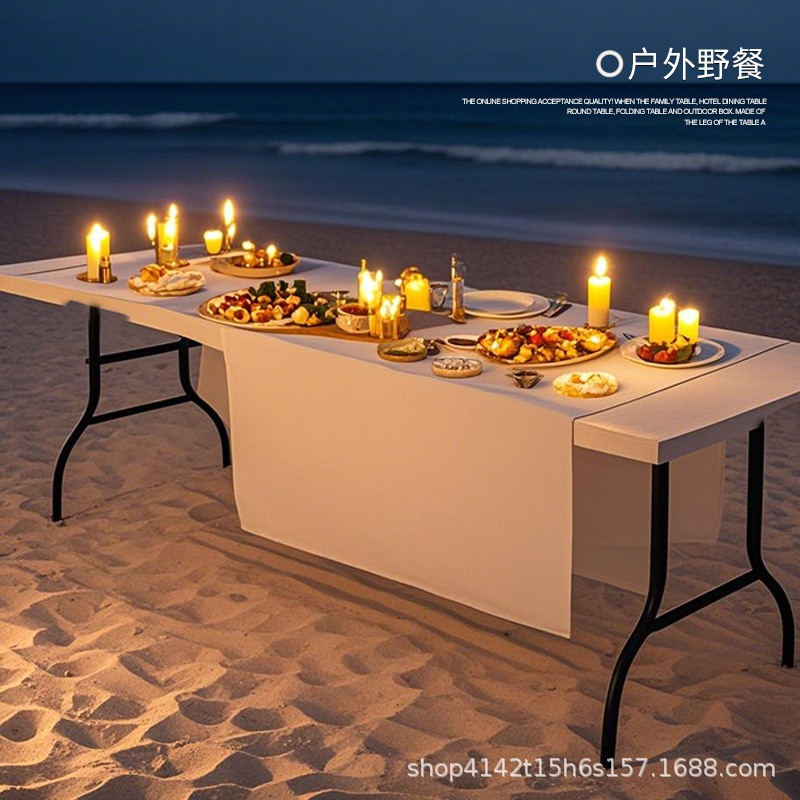 Outdoor Folding Table, Household Folding Table and Chairs, Simple Portable Stall Table, Rectangular Strip Table, Learning Small Dining Table