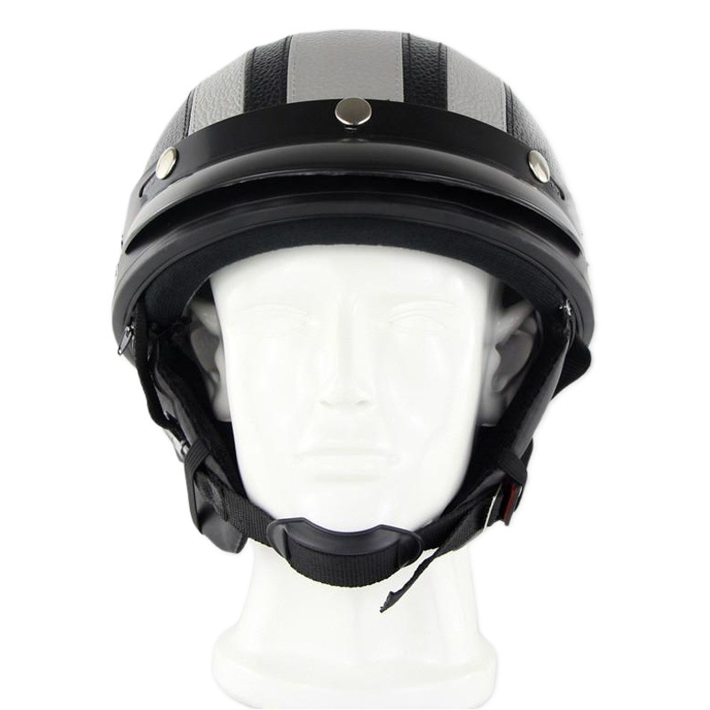 Cross-border special in stock leather half helmet electric car helmet men and women Four Seasons hat lightweight melon scoop hat