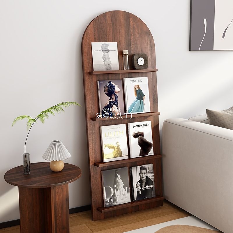 Bookshelf, newsstand, floor-standing Internet celebrity ins style, simple and creative impurity rack, multi-layer decorative display shelf