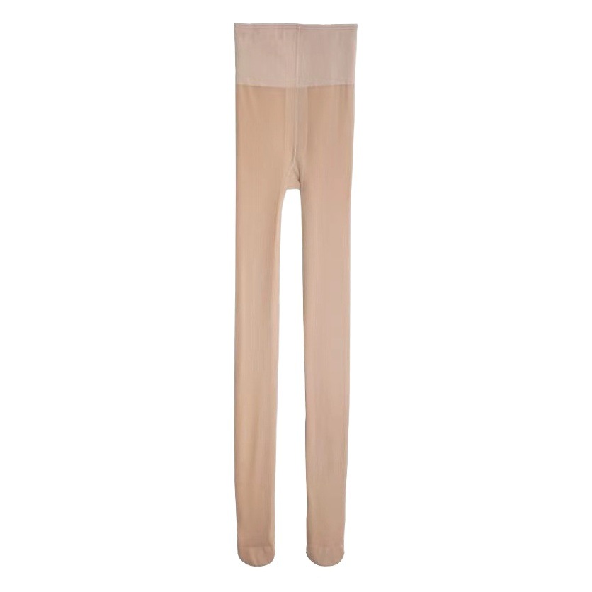 Little Pepper 2025 Button Style Genuine Flesh-Colored Bare-Leg Effect Double-Layer Realistic Fleece-Lined Autumn and Winter Pantyhose