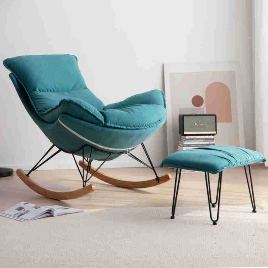 Picture of Leisure Rocking Chair Lazy Sofa Chair Balcony Nap Lobster Chair Technology Cloth Living Room Recliner Single Rocking Chair Home