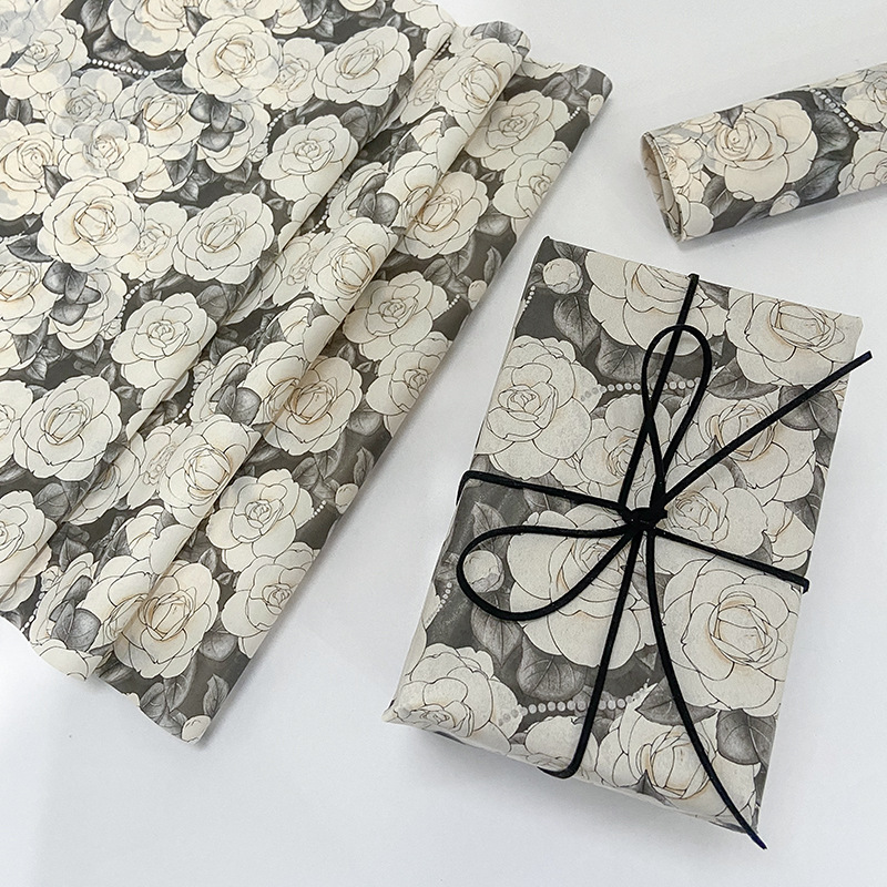 New Camellia Sydney Paper Thickened 22g Cotton Paper Printed Tissue Paper Gift Wrapping Paper Ins Wind Packing Material