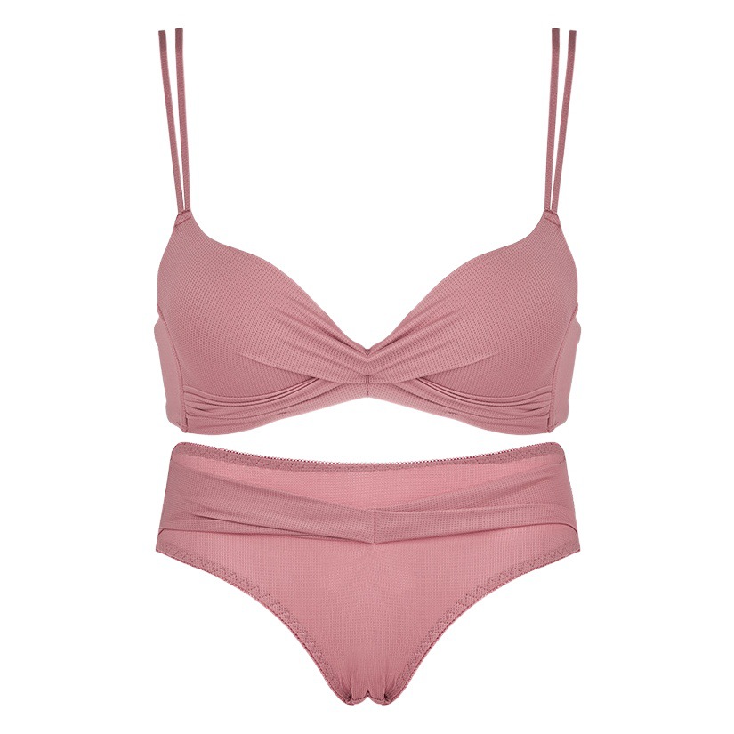 Sexy Deep V Small Chest Gathered Underwear Women's Japanese No Steel Rings Comfortable Bra suit Foreign Trade Explosions Bra Wholesale