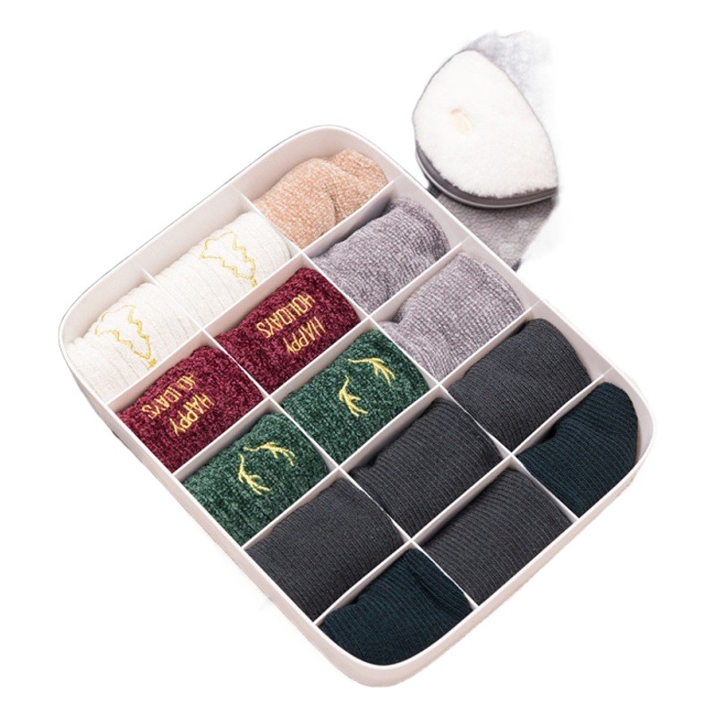 Household underwear underwear socks compartment storage box wardrobe organizing box bra socks bow tie storage box with lid box