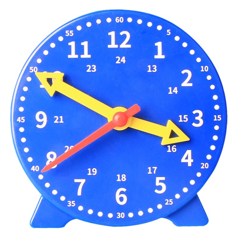 12cm clock model three-pin linkage clock face primary school mathematics grade one and two students know time clock teaching aids