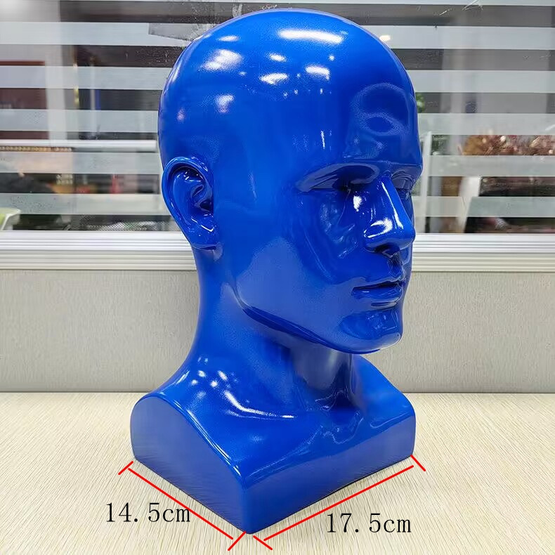 Picture of Wig Model Head Display Hat VR Glasses Men's Dummy Head Shopping Mall Shelf Swimming Goggles Display Model Head Model