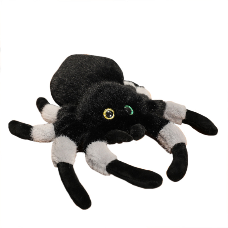 Picture of Cartoon Spider Doll Furry Insect Doll Simulation Colorful Four-Eyed Spider Plush Toy Pendant Gift