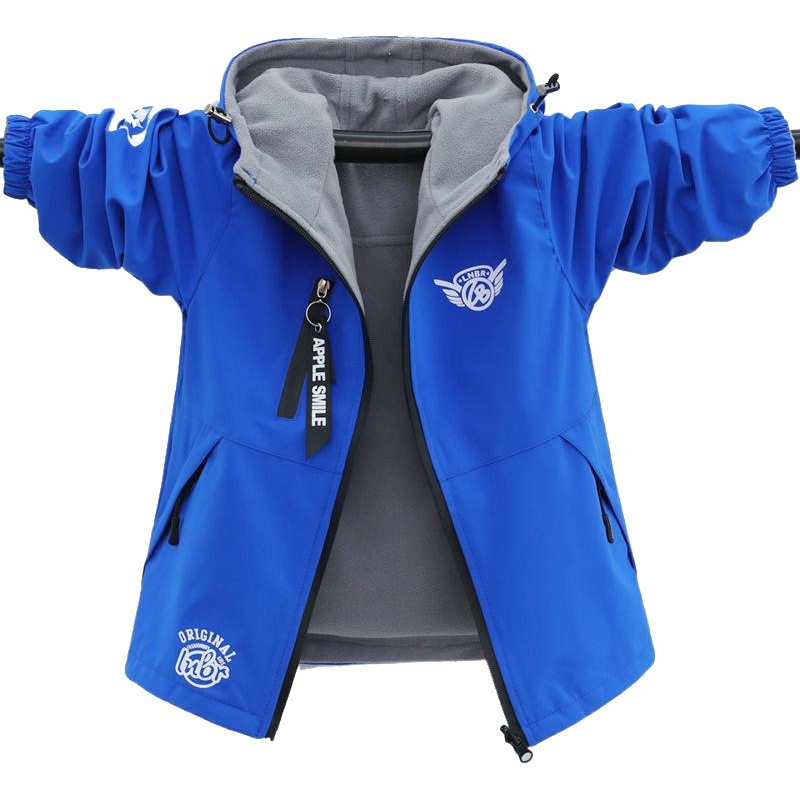 Boys Wear Overcoat 2025 New Spring and Autumn Dress fleece-lined Top Children's Double-sided Cardigan