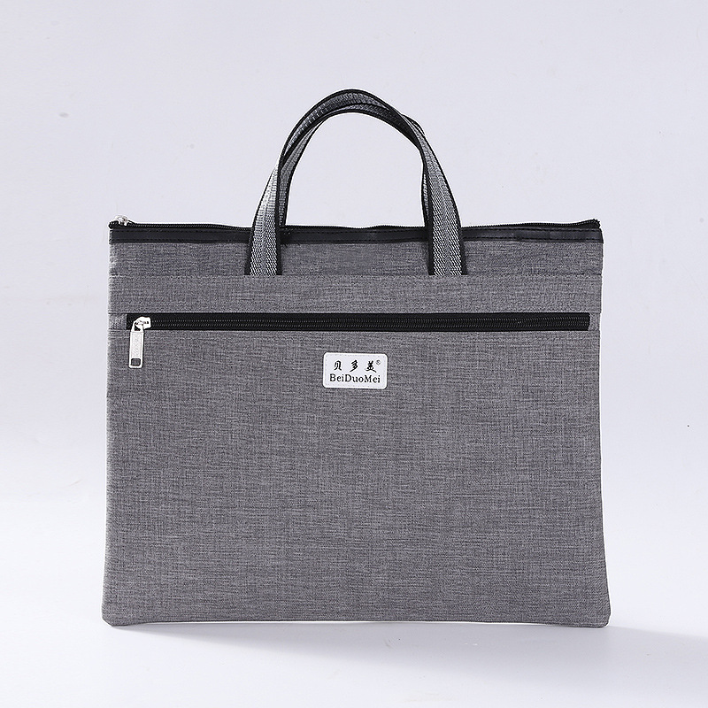 Picture of Thickened Oxford Cloth Briefcase Large Capacity Meeting Briefcase Customized Portable File Bag A4 Storage File Bag
