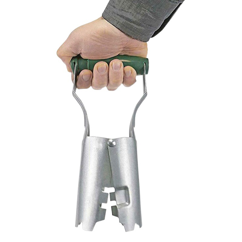 Cross-border stainless steel seeder soil digger gardening wooden handle hole transplanting seedling flower cutting tool seedling seeding Seeder