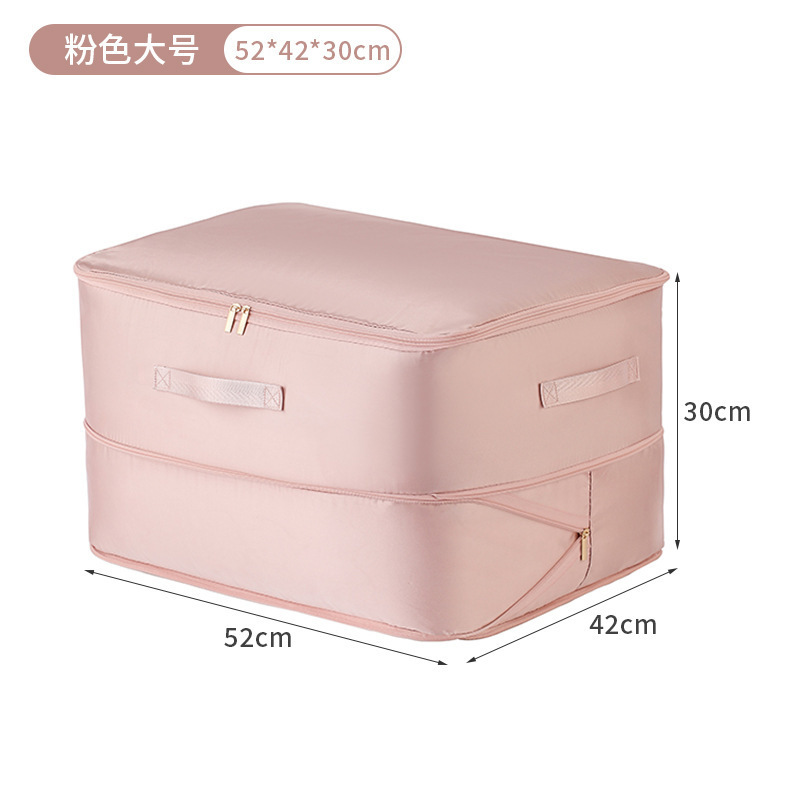 Picture of Satin Down Duvet Clothes Storage Bag Compression Bag Bedding Fit Bag Dormitory Large Capacity Cotton Quilt Clothes Storage Bag