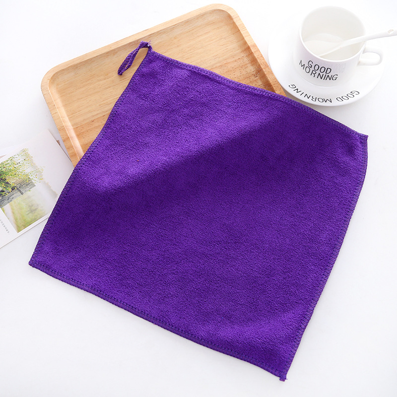 Picture of Wholesale microfiber small square 30*30 absorbent quick-drying towel kitchen cloth car towel custom logo