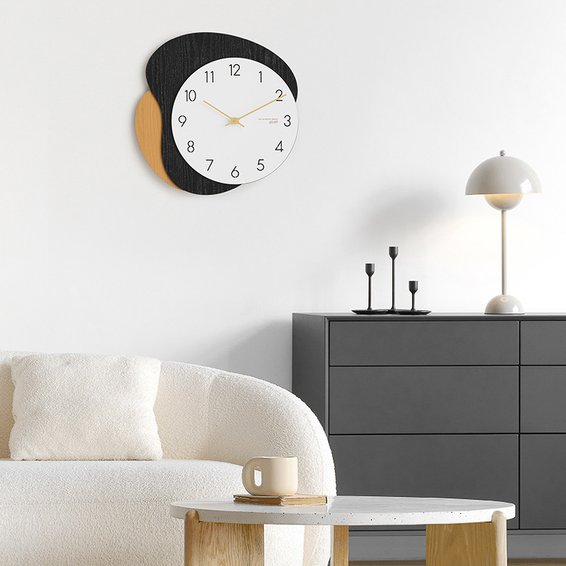 Picture of Wozoom No Punching Home Fashion Clock Modern Simple Popular Clock Living Room Creative Accessible Luxury Wall Clock