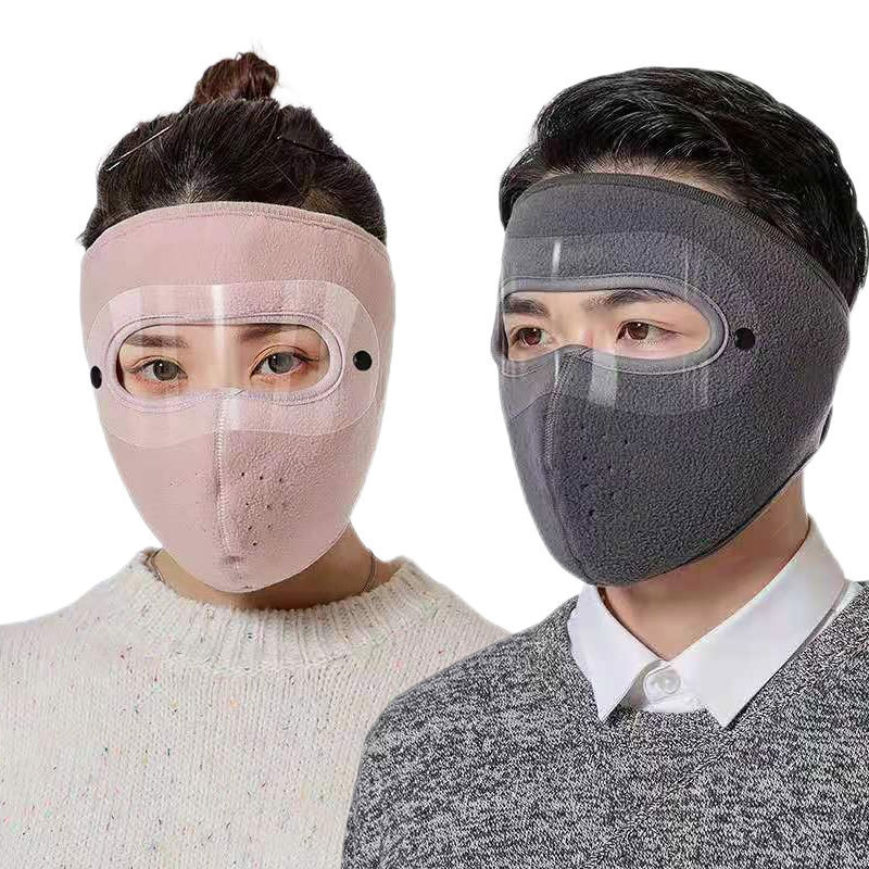 Cycling Warm Winter Mask, Winter Windproof and Cold-Proof Women's Cycling Face Protection, Thickeneded Men's Earmuffs, Full Face Mask