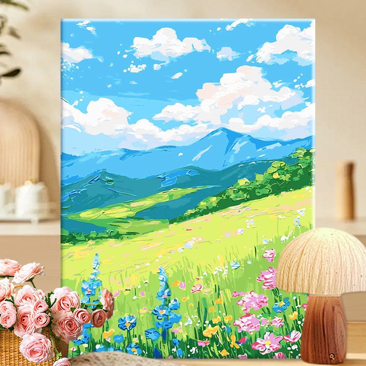 Oil Painting Scenery | diy Digital Oil Painting Acrylic Filled Hand-painted Handmade Illustration Healing Department of Decompression Oil Colored Painting