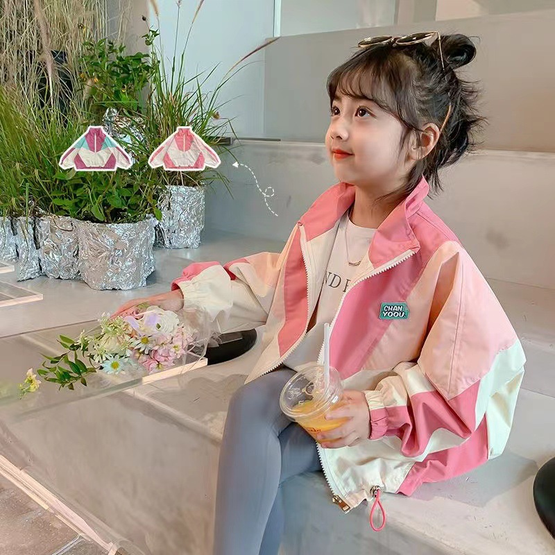 Picture of Girls' Coat Autumn 2023 New Arrival Spring Clothes Korean Style Western Style Internet Celebrant Mid-Big Children's Fashionable Top Trendy Children's Trendy Coat