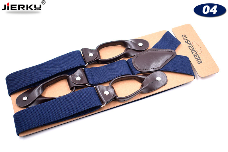 Picture of Cross-border supply adult men's leisure straps Y-shaped 6-clip elastic suspenders spot men suspenders