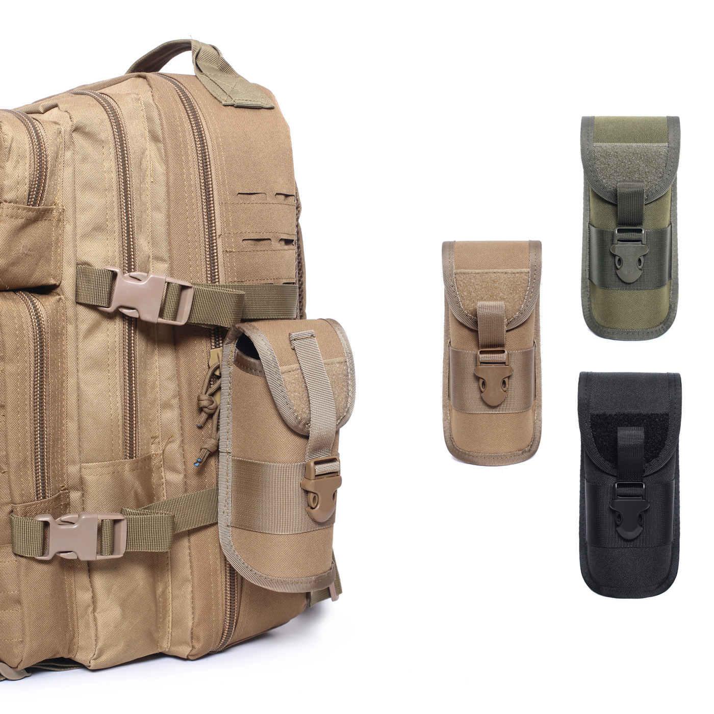 Picture of Real Cs Tactical Glasses Storage Box Outdoor Mountaineering Hiking Cycling Goggles Molle Waist Hanging Glasses Bag
