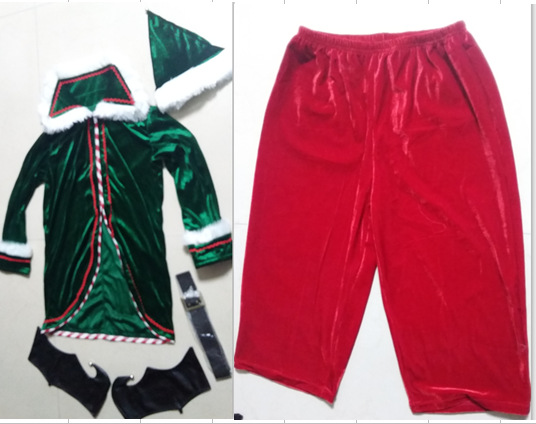 Picture of Classic Santa Claus Couple Costume Christmas Elf Costume European and American Size Christmas Party Christmas Costume