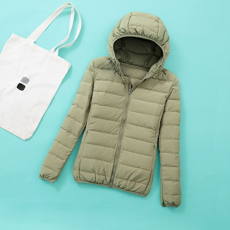 Picture of Anti-season high quality Seamless Silk Cotton Lightweight Down Cotton-padded Jacket Women's Autumn and Winter Hooded Collar Short Thin Loose Jacket