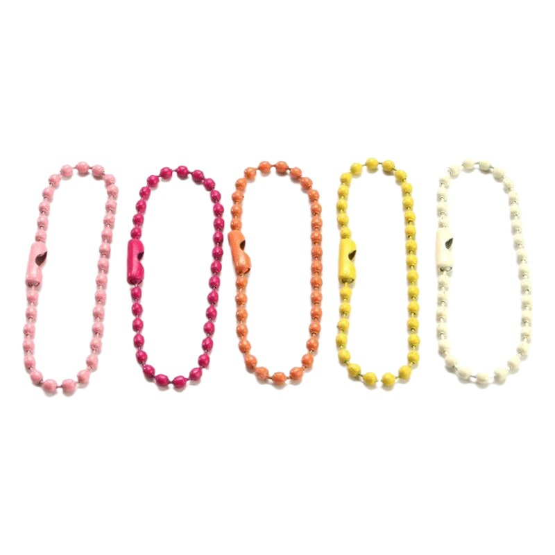 diy jewelry accessories wholesale color bead chain chain metal paint iron bead chain buckle pendant connection tag chain
