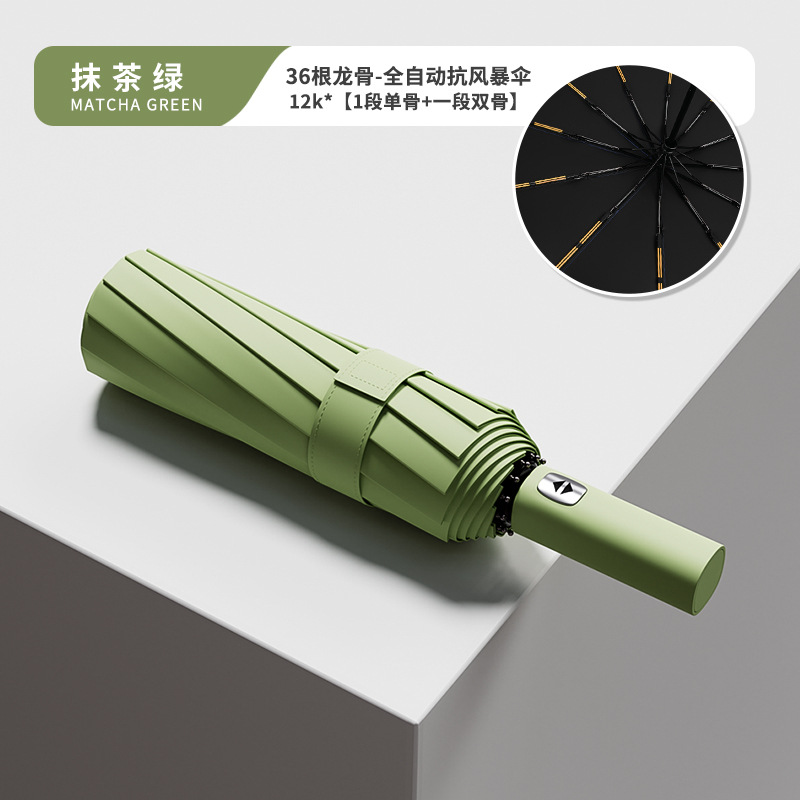 Picture of 60-Bone Fully Automatic Umbrella for Women, Rain or Shine, Large Reinforced Foldableing, Wind-Resistant, Men's Sunshade, Sun Protection, Uv Rays