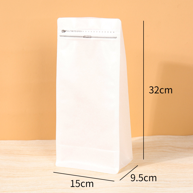 Picture of Cross-border spot easy-to-tear zipper eight-sided packaging bag coffee bean aluminum foil bag cat and dog food feed sealed bag
