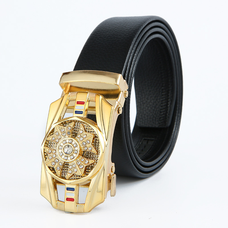 Picture of Belt Men's Time Run Belt Men's Business Trend Rotatable Automatic Buckle Pants Belt Douyin Live Broadcast Belt