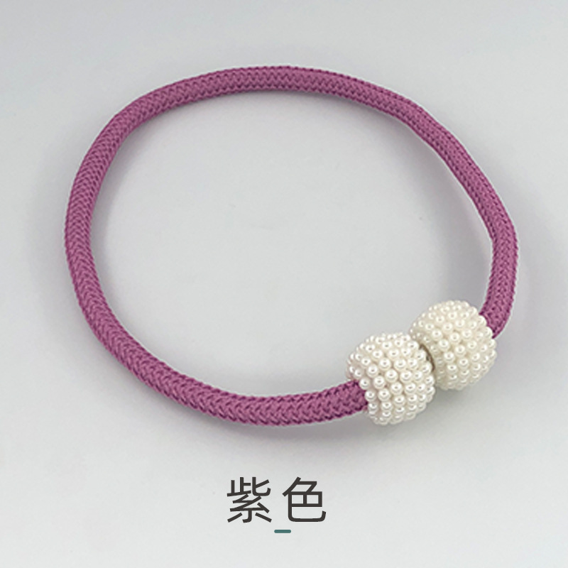 Picture of Cross-border Wholesale Simple High-strength Magnetic Pearl Magnetic Buckle Fabric Storage Lace-up Curtain Magnetic Buckle Curtain Strap