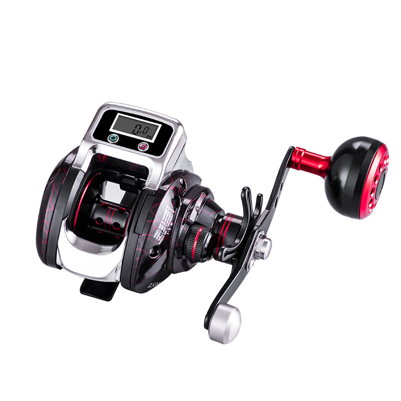 Picture of Hunting and Fishing King Ao Shark AS Metal Fishing Wheel Drop Wheel Luya Wheel Digital Display Count LS Micro Wheel Fishing Wheel Fishing Gear