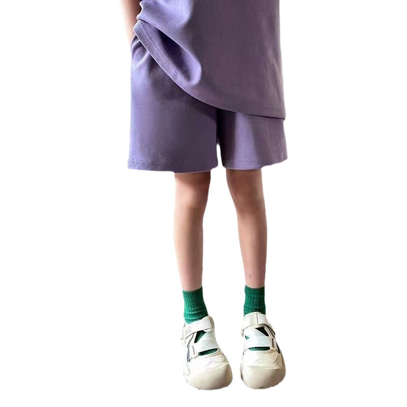 Girls' Summer Wear suit 2024 New Fashionable Children's Casual Children's Wear Korean Style Girls' Short-sleeved Shorts Two-piece Set