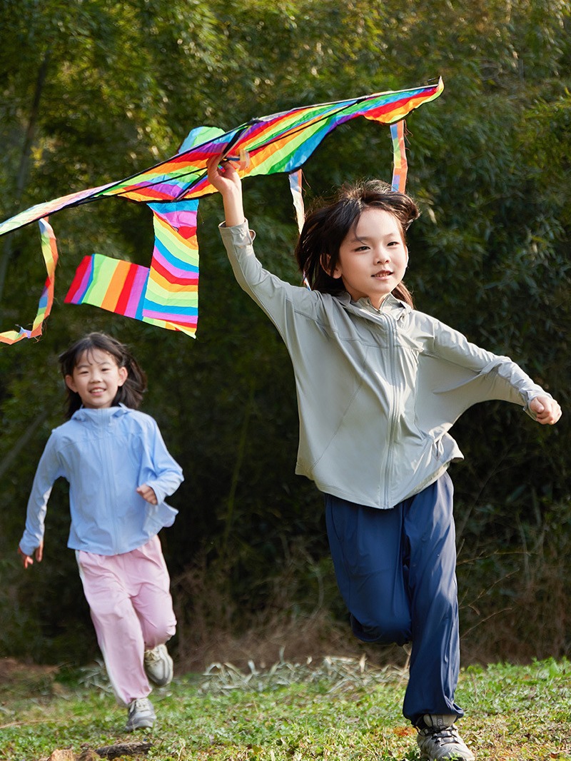 A banana with the same style children's cool breathable sunscreen clothing baby beach anti-ultraviolet extended cape sunscreen coat