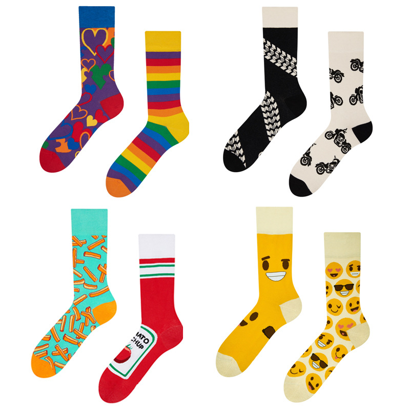 Cross-border foreign trade ins tide socks Mandarin duck socks men and women couples personality cotton socks street fashion skate socks tube socks