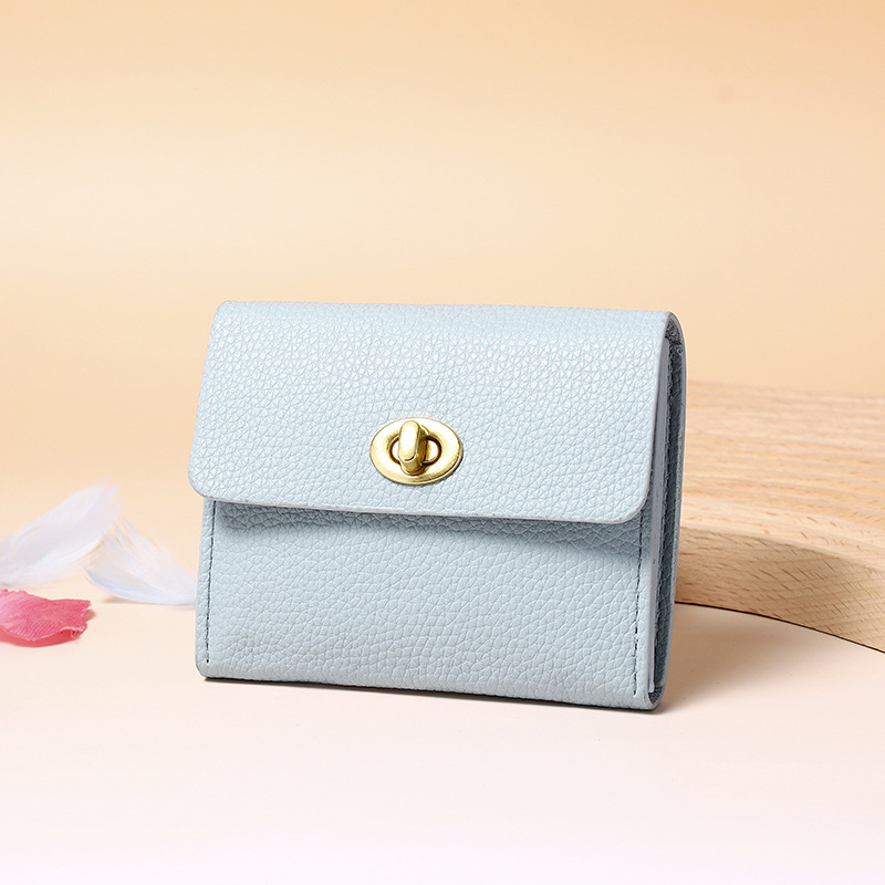 Picture of New Ins Retro Small Wallet Soft Leather Thin Simple Compact Women's High-End Multi-Card Slot Card Holder Coin Purse