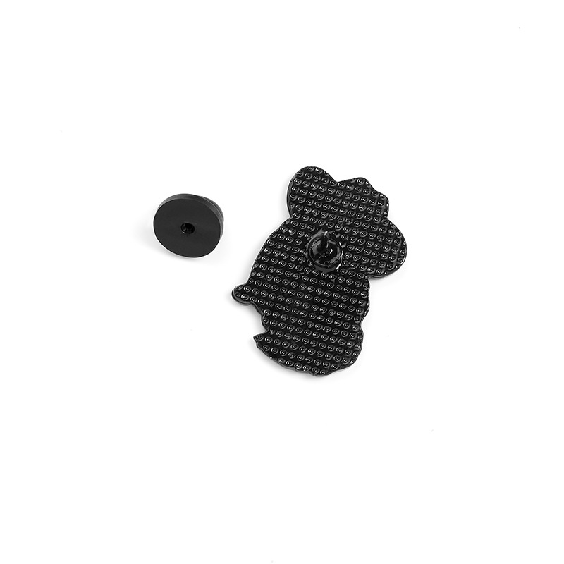Picture of Japanese cartoon cowboy hat yellow cute cat creative clothing all-match accessories metal badge