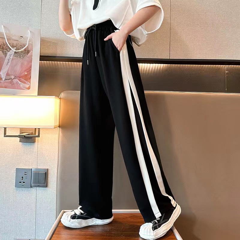 Picture of 2023 Spring and Autumn New girls' pants children's wide-leg pants casual straight pants girls' Four Seasons trendy casual pants