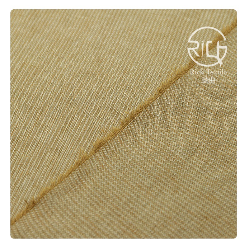 Linen rayon cotton yarn-dyed dark stripe woven blended two-color casual autumn and winter pants coat shirt clothing fabric