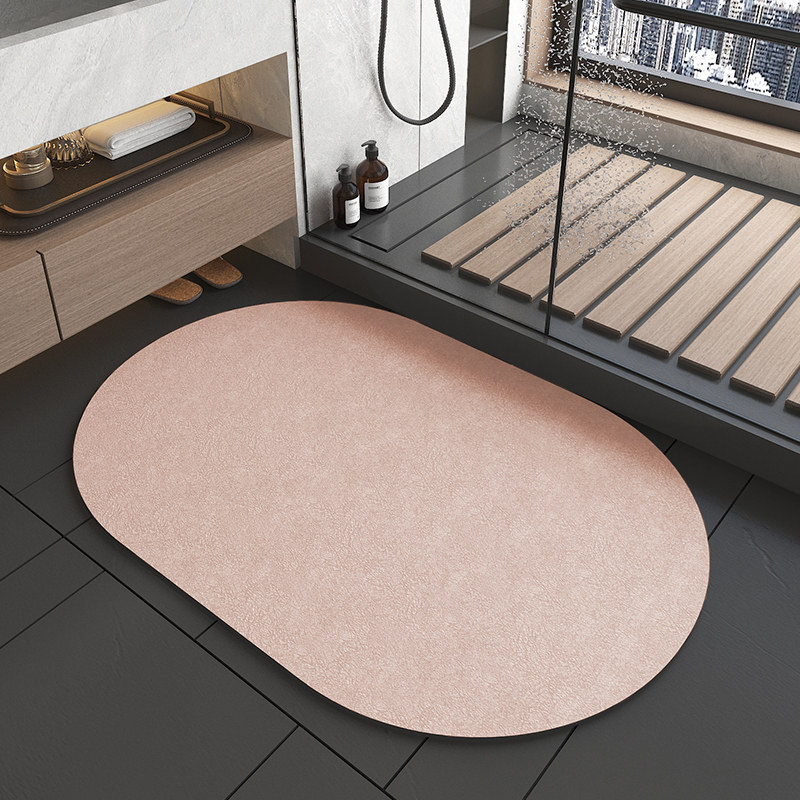 Picture of Diatomite Cushion Bathroom Mat Toilet Quick-drying Household Water-absorbing Mat Toilet Non-slip Foot Mat Carpet Door Mat