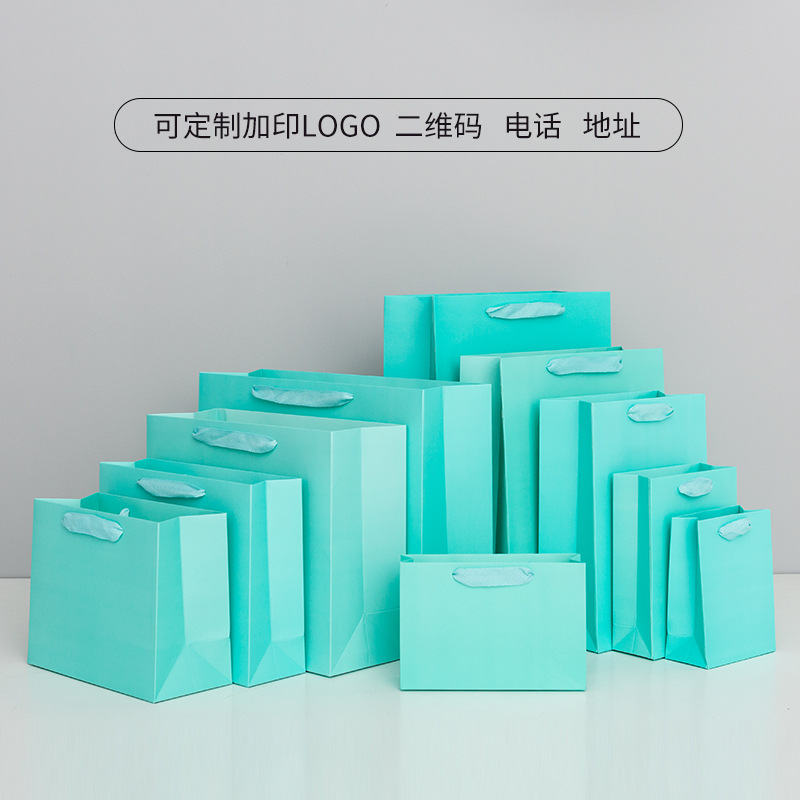 Picture of Hand-Held Paper Bag Custom Hot Stamping Logo Christmas Gift Bag High-End Clothing Store Handbag Gift Packaging Bag
