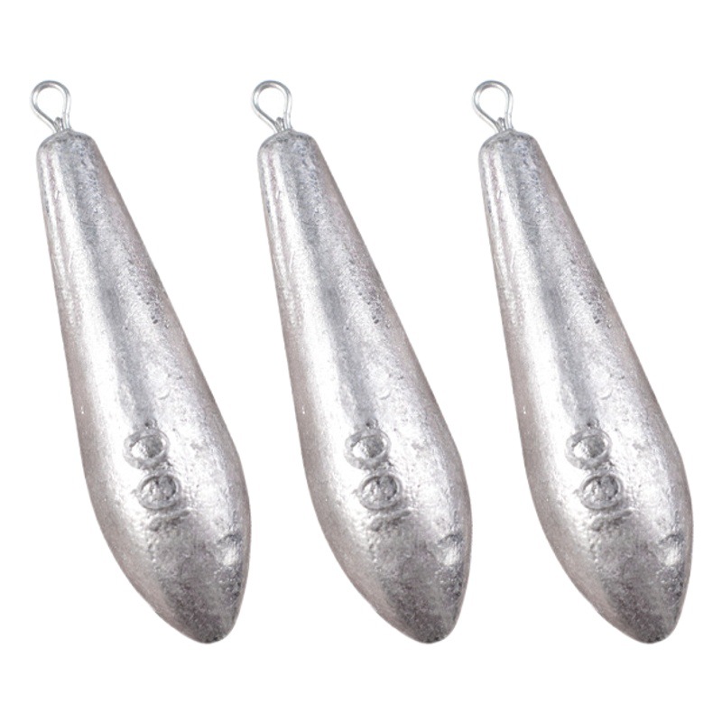 Picture of Willow Leaf Lead Pendant Fishing Gear Small Accessories with Ring String Hook Lead Lump Willow Leaf Fishing Pendant Water Drop Lead Pendant Full Gram Willow Leaf-Shaped Lead Pendant