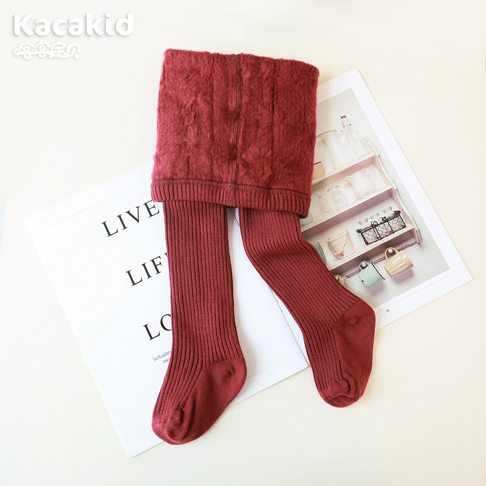 Picture of Children's Velvet Type a Leggings Baby Winter Warm Pantyhose Baby Thickeneded Pantyhose Girls Girls Wholesale