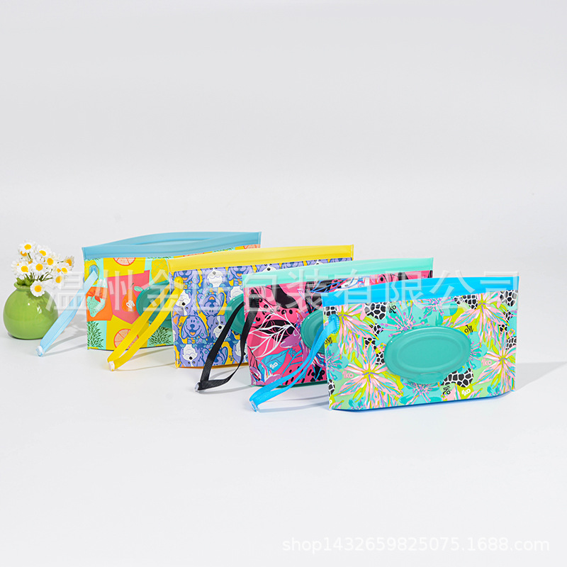 Eva Wet Wipes Bag, Ziplock Bag, Flip-Top Extraction Bag, Leak-Proof Satchel Hand-Held Rope Bag, Logo Can Be Added